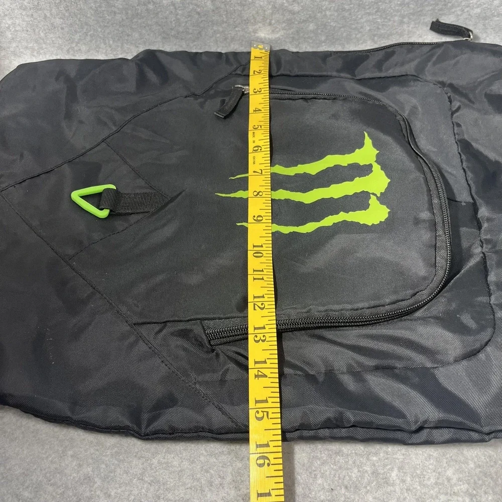 Monster‎ Energy Backpack Large Black Drawstring Gym Sports Logo Cinch Bag